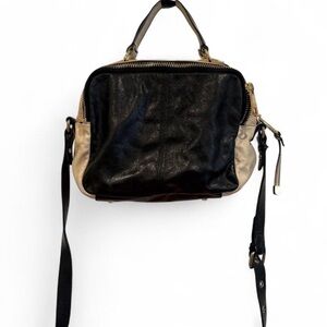 Black and Tan Leather Handbag